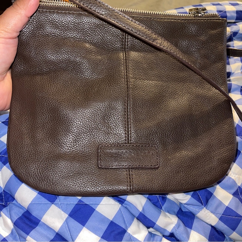 Tignanello Leather Crossbody Brown Shoulder Bag Purse